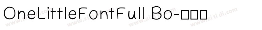 OneLittleFontFull Bo字体转换